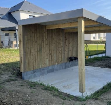 Création d'un carport en bois à Argentré-du-Plessis