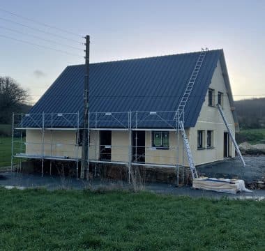 Création d'une ossature en bois pour maison neuve