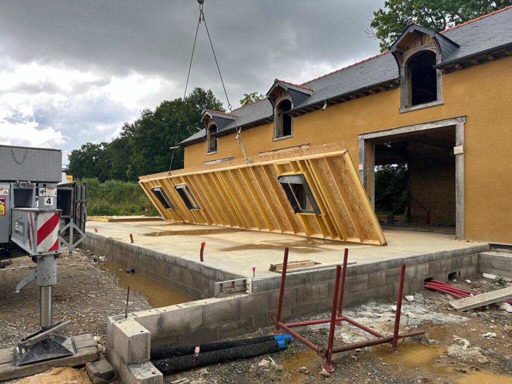 Extension en ossature bois — Bâtisse en terre classée, Saint-Grégoire (35) 1